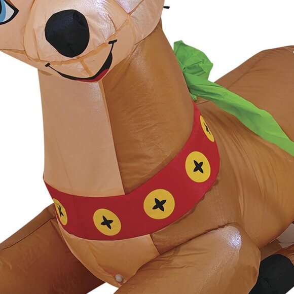 4 Ft LED Reindeer LED Light Up Inflatable Christmas Vintage Holiday Decor New - Picture 6 of 11